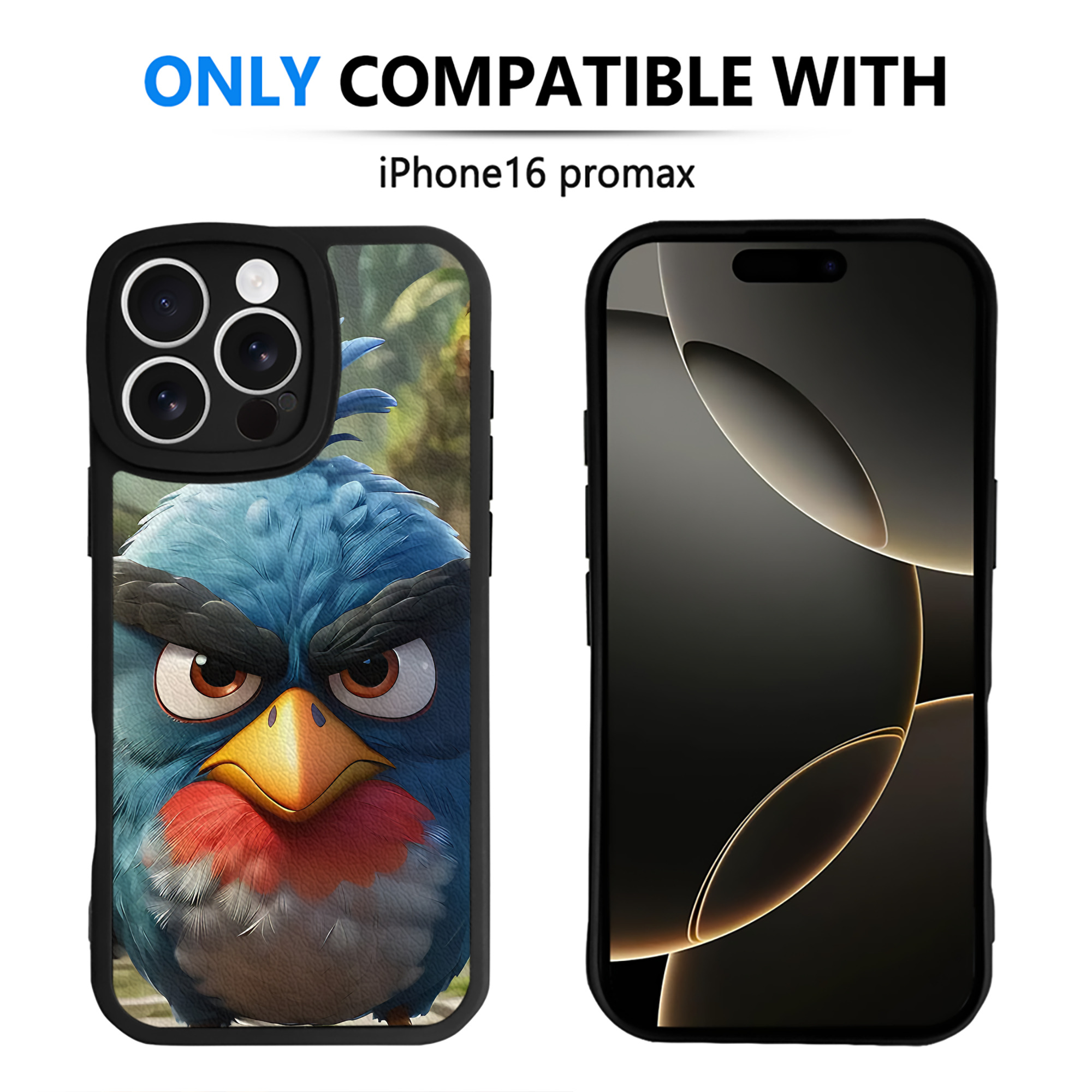 （画像用） Angry Birds アングリーバード 【iPhone 16シリーズ対応】シリコンスマホケース（レザー調） 材質：シリコン